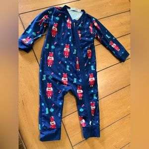 Nutcracker footless zip up pajamas